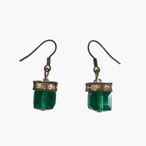 Emerald Green Drop‎ Earrings